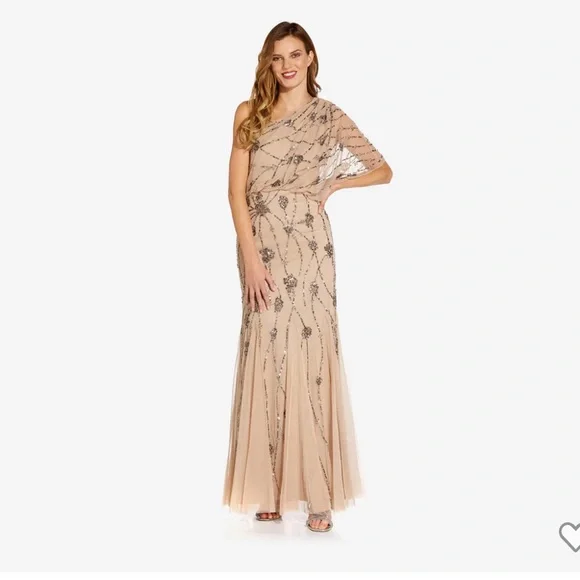 Adrianna Papell | Dresses | Adrianna Papell One Shoulder Beaded Gown | Poshmark Adrianna Papell | Dresses | Adrianna Papell One Shoulder Beaded Gown | Poshmark